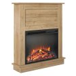 Ellsworth Modern Electric Fireplace with Mantel and 23 Inch Fireplace Insert Sale