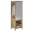 Amberly Wardrobe with Mirror, Clothing Bar and 3 Shelves Fashion