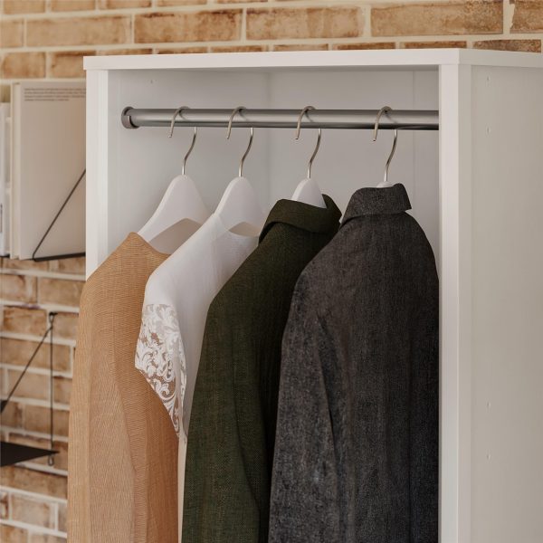 Luxe 2 Shelf Double Clothing Rod Closet Tower Fashion