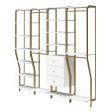 Gwyneth Closet 4 Piece Bundle-2 Hanging Rod, 1 Shelf & 1 Drawer Unit Sale