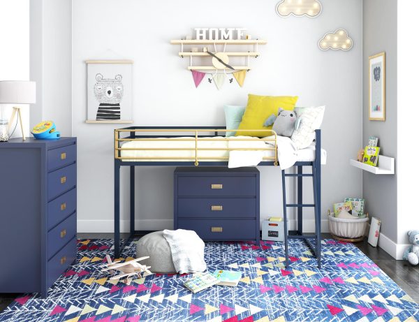 Monarch Hill Haven Metal Junior Loft Bed with Angled Ladder Discount