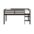 Milton Junior Twin Size Wooden Espresso Loft Bed for Kids Supply