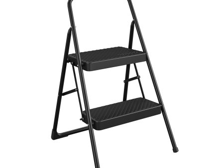 2 Step Lightweight Slip Resistant Folding Step Stool Online Sale