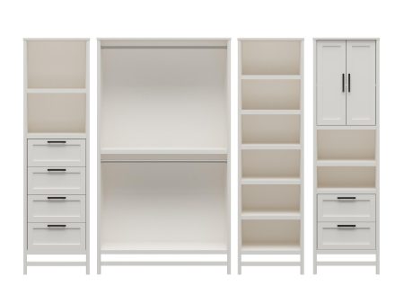 Luxe Wide Wardrobe Closet Organizer 4 Piece Bundle Sale