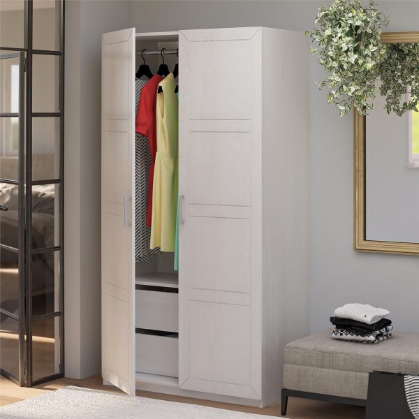 Perry Park Modular Bundle with Extra Wide Wardrobe with 2 Drawers and 2 Membrane Door Kits Supply