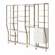 Gwyneth Closet 4 Piece Bundle-Shelves, Vanity, Hanging Rods & Drawers Fashion