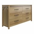 Augusta 6 Drawer Wide Dresser with Easy SwitchLock™ Assembly Fashion