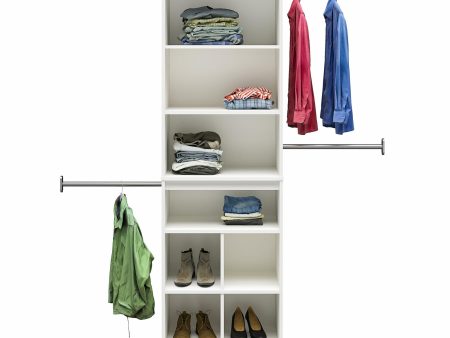 Summer Haven Closet Tower with 4 Clothing Rods, 4 Shelves and 4 Cubbies Online