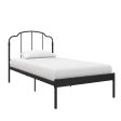 Camie Metal Bed with Adjustable Height Base and Vintage Headboard Online