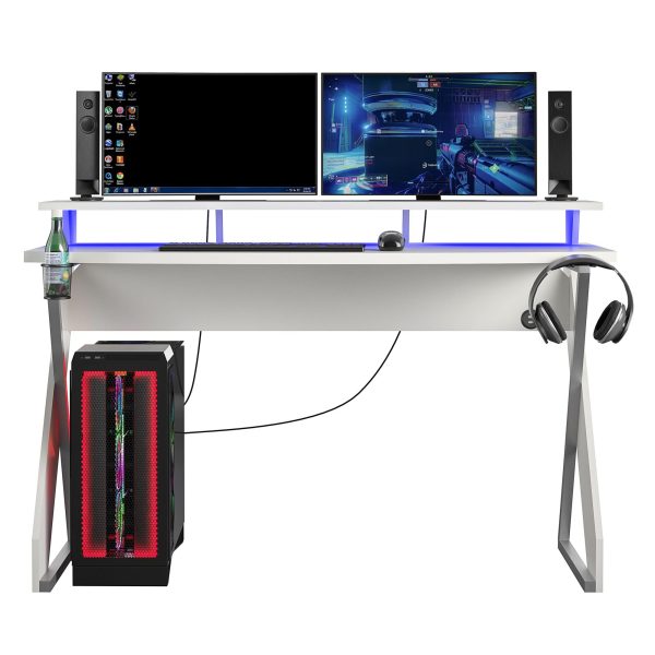 Xtreme Gaming Desk with Riser and LED Lights Cheap