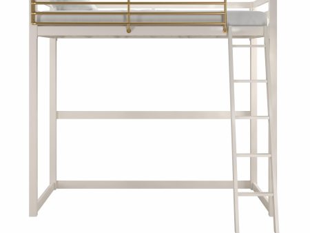 Monarch Hill Haven Metal Loft Bed with Angled Ladder Discount