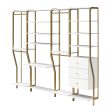 Gwyneth Closet 4 Piece Bundle-2 Hanging Rod, 1 Vanity & 1 Drawer Unit For Discount