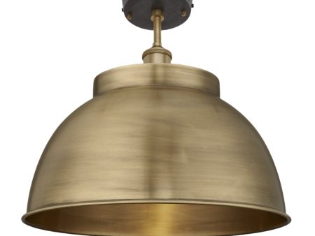 Brooklyn Dome Flush Mount - 17 Inch - Brass Fashion