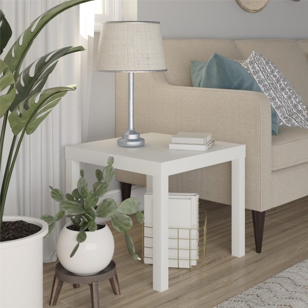 Parsons Hollow Core End Table with Large Top For Discount