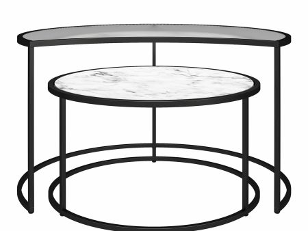 Moon Phases Nesting Coffee Tables with Marble Glass Online