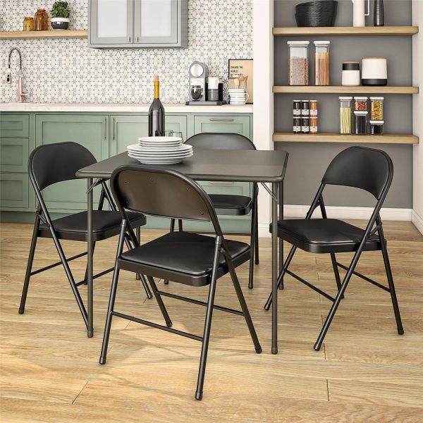 Premium Vinyl Padded Metal Folding Chair, Set of 4 Online Hot Sale