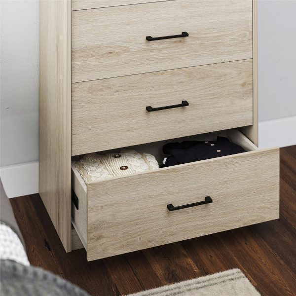 Easy Build Pearce Tall 5 Drawer Dresser with Interlocking SwitchLock™ System Online