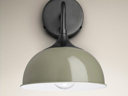 Chelsea Dome Wall Light - 8 Inch - Sage Green Hot on Sale