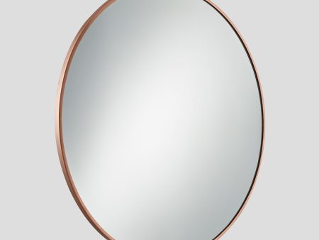 Urban Round Wall Mirror - 31 inch - Copper Frame Fashion