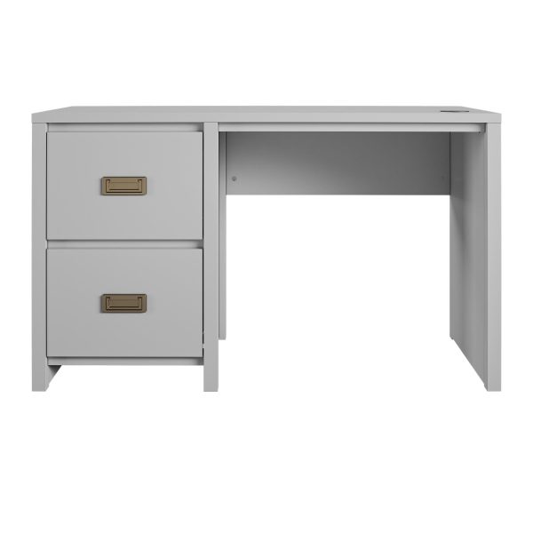 Monarch Hill Haven Single Pedestal Desk with Gold Drawer Pulls Sale