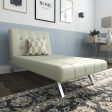 Emily Tufted Upholstered Chaise Lounger Chair with Adjustable Back Discount