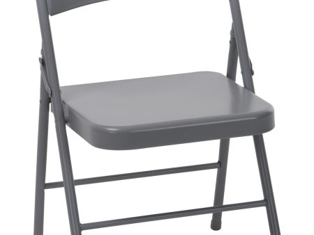 All-Steel Metal Folding Chairs, Set of 4 For Cheap