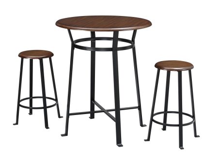 Montgomery Industrial 3-Piece Dining Set with Circular Table and 2 Bar Stools Supply