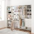 Gwyneth Closet 4 Piece Bundle-Shelves, Vanity, Hanging Rods & Drawers Fashion