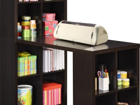 London Hobby Bookcase and Crafting Desk with Cubbies Cheap