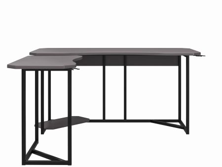 Quest Gaming Reversible L Desk with CPU Stand and Wire Management System For Sale