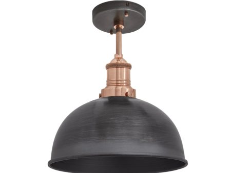 Brooklyn Dome Flush Mount - 8 Inch - Pewter on Sale