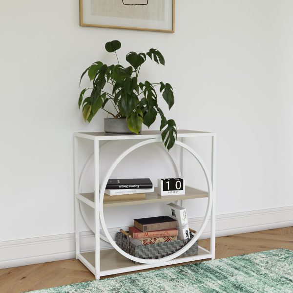 Strafford Accent Table with 4 Open Shelves For Cheap