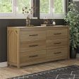 Augusta 6 Drawer Wide Dresser with Easy SwitchLock™ Assembly Fashion