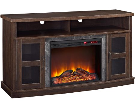 Barrow Creek Fireplace Console with Glass Doors for TVs up to 60  Cheap