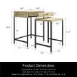 Brookville Nesting Side Tables with Minimalistic 2-Tone Design Fashion