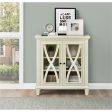 Ellington Glass Double Door Accent Cabinet with Shelves For Discount