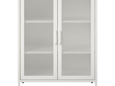 Shadwick 2 Door Metal Locker Accent Storage Cabinet-Mesh Metal Doors For Cheap