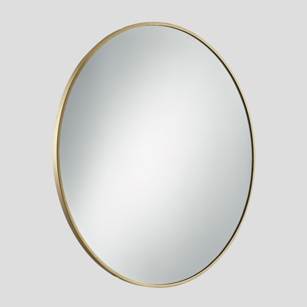 Urban Round Wall Mirror - 31 Inch - Brass Frame Supply