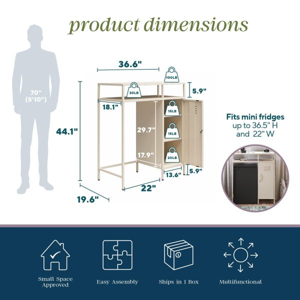 Cache Metal Locker-Style Mini Refrigerator Organizer Discount