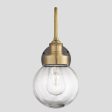 Swan Neck Outdoor & Bathroom Wall Light - Brass - Globe Glass Discount