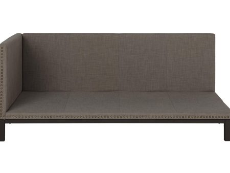 Mid Century Upholstered Modern Daybed with Horizontal Tufted Headboard Fashion