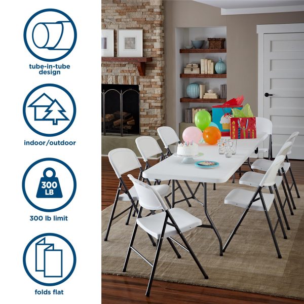 Commercial Plastic Indoor Outdoor Folding Chairs, Pack of 4 Sale