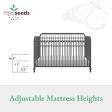 Little Seeds Raven 3-in-1 Metal Crib with Rounded Edges For Sale