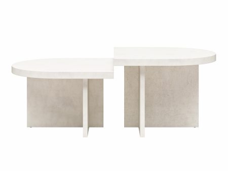 Daytona 2-Piece Modern Coffee Table with Rounded Edges Online now