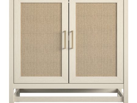 Lennon 2 Door Storage Cabinet with Faux Rattan Hot on Sale