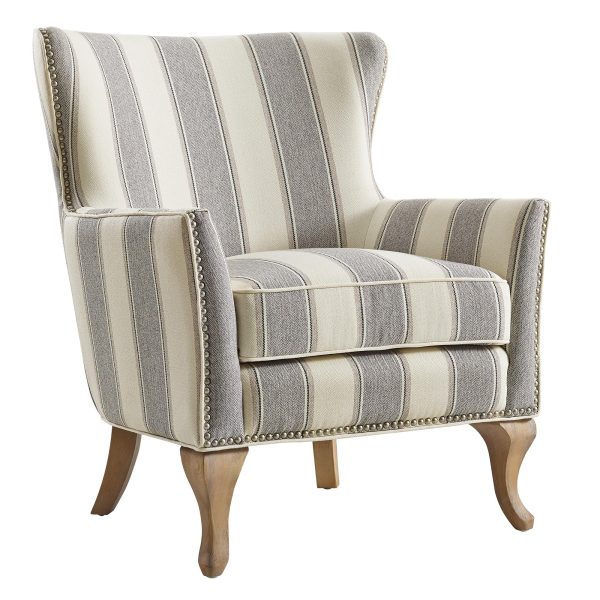 Reva Upholstered Club Accent Chair with Nail Head Trim Supply