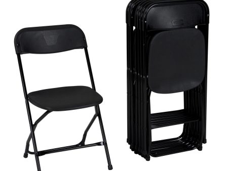 Plastic and Compact Folding Stacking Chairs, Set of 8 Discount