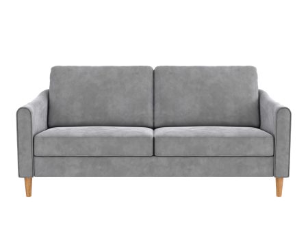 Moon 73.5  Velvet Upholstered Sofa with Curved Back on Sale