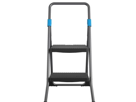 2-Step Folding Step Stool with Metal Frame Supply