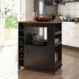 Williams Mobile Kitchen Cart with Wine Bottle Storage Fashion